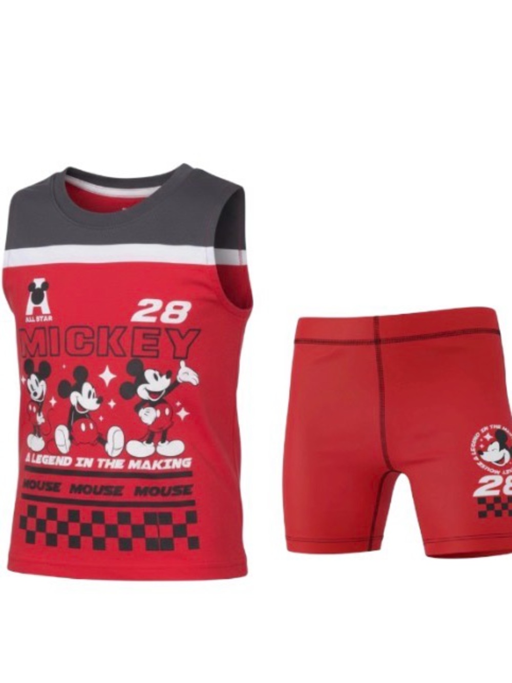 Disney Boys Mickey Mouse Legend in the Making Tank Top Shorts Active Set 7